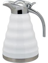 GARRAFA TÉRMICA ÁGUA CAFÉ CHÁ 23x18x14cm 1,2LITRO INOX BRANCO PAREDE DUPLA MULLER