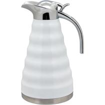 GARRAFA TÉRMICA ÁGUA CAFÉ CHÁ 27x17x15cm 1,6 LITRO INOX BRANCO PAREDE DUPLA MULLER