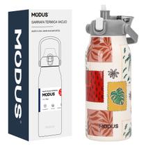 Garrafa Térmica Água Café Modus 1700ml Com Canudo Antivazamento Parede Dupla Aço Inox Viagem Camping Academia
