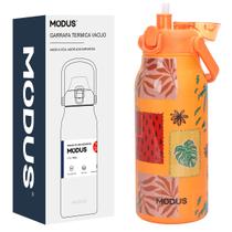 Garrafa Térmica Água Café Modus 1700ml Com Canudo Antivazamento Parede Dupla Aço Inox Viagem Camping Academia