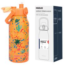 Garrafa Térmica Água Café Modus 1700ml Com Canudo Antivazamento Parede Dupla Aço Inox Viagem Camping Academia