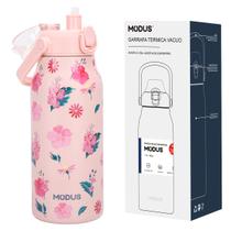 Garrafa Térmica Água Café Modus 1700ml Com Canudo Antivazamento Parede Dupla Aço Inox Viagem Camping Academia