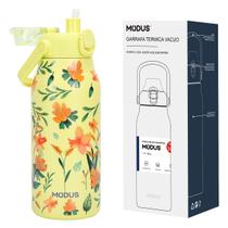 Garrafa Térmica Água Café Modus 1700ml Com Canudo Antivazamento Parede Dupla Aço Inox Viagem Camping Academia