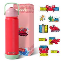 Garrafa Térmica Água Café Suco Inox 720ML MODUS Esportiva Academia com Capa Silicone Gelada Quente