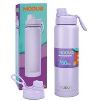 Garrafa Térmica Água Café Suco MODUS Aço Inox 750ml Parede Dupla Com Base de Silicone Garrafa Térmica Água Café Suco MODUS Aço Inox 750ml Parede Dupla Com Base de Silicone