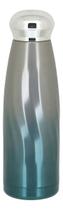 GARRAFA TÉRMICA ÁGUA SQUEEZE ACADEMIA TREINO 22x6x6cm 380ml INOX AZUL PAREDE DUPLA TRENTON
