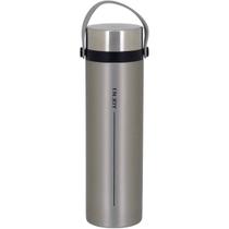 GARRAFA TÉRMICA ÁGUA SQUEEZE ACADEMIA TREINO 23x6x6cm 450ml INOX PRATA PAREDE DUPLA ENJOY