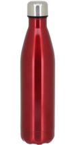 GARRAFA TÉRMICA ÁGUA SQUEEZE ACADEMIA TREINO 33x8x8cm 750ml INOX VERMELHO PAREDE DUPLA