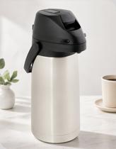 Garrafa Térmica Airpot 1,9L Inox com Alça Mor Branca Garrafa Térmica Airpot 1,9L Inox com Alça Mor Branca