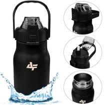 Garrafa Térmica Albatroz BWG04 Preta 1L Aço Inoxidável Mug Térmico a Vácuo Gelado 9h Quente 6h Garrafa Térmica Albatroz BWG04 Preta 1L Aço Inoxidável Mug Térmico a Vácuo Gelado 9h Quente 6h
