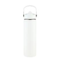 Garrafa Térmica Arell Straw Flask Com Alça em Aço Inox 650ml