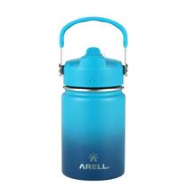 Garrafa Térmica Arell Straw Ocean Blue Esporte Fitness 355ml