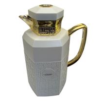 Garrafa Térmica Aurora Branca com Dourado 1L 27,5x19x14cm