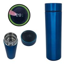 Garrafa Térmica Azul Inox Com Visor Led E Filtro 500ml Garrafa Térmica Azul Inox Com Visor Led E Filtro 500ml