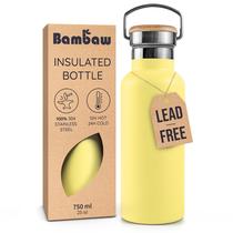 Garrafa Térmica Bambaw 710ml de Aço Inoxidável Amarela