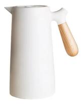 Garrafa Térmica Bon Gourmet Cabo Em Madeira 1L Branca Garrafa Térmica Bon Gourmet Cabo Em Madeira 1L Branca