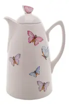 Garrafa Térmica Borboleta P/ Café Chá Porcelana Wolff 900ml Garrafa Térmica Borboleta P/ Café Chá Porcelana Wolff 900ml