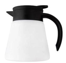 Garrafa termica branca 600ml aço inox e plastico - moment