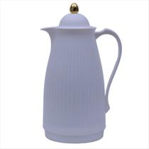 Garrafa Térmica Branca Canelada Enxoval Organização 1L