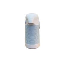 Garrafa Térmica Branca com Detalhe em Fibra Azul Bebê 500ml - Termolar Garrafa Térmica Branca com Detalhe em Fibra Azul Bebê 500ml - Termolar