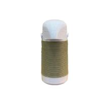 Garrafa Térmica Branca com Detalhe em Fibra Verde Musgo 500ml - Termolar