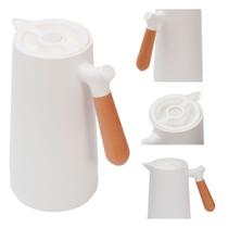 Garrafa Térmica Branca Para Bebida Quente e Gelada Com Botão