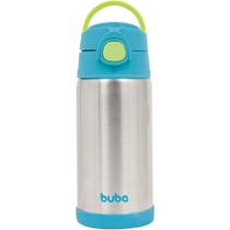 Garrafa termica buba parede dupla azul 400ml bico silicone antivazamento