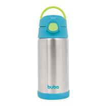 Garrafa Térmica Buba Parede Dupla Com Canudo 400Ml - Azul