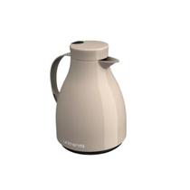 Garrafa Térmica Bule Paris 1 Litror Bege com Ampola de Vidro Plástico Injetado para Café e Chá Garrafa Térmica Bule Paris 1 Litror Bege com Ampola de Vidro Plástico Injetado para Café e Chá