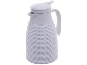 Garrafa Termica Bule Rattan PLástico Branco 1L Lyor Garrafa Termica Bule Rattan PLástico Branco 1L Lyor