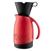 Garrafa Térmica Bule Vermelho Com Suporte Para Filtro 700Ml