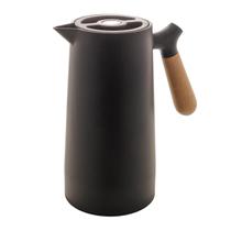 Garrafa Térmica Cabo de Madeira 1 Litro Preta - Giftutil Garrafa Térmica Cabo de Madeira 1 Litro Preta - Giftutil