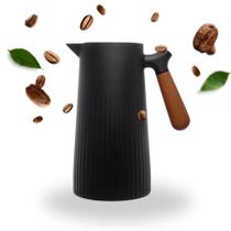 Garrafa Térmica Café 1 Litro Nórdica Cabo Imita Madeira Chá