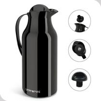 Garrafa Termica Café Chá 750ml Preta De Rosca Com Alça Unitermi