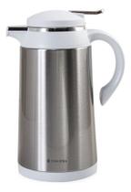 Garrafa Térmica Café Chá Suco Aço Inox Bule Térmico 1 Litro Branca Camelia Termopro