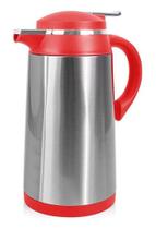 Garrafa Térmica Café Chá Suco Aço Inox Bule Térmico Vermelha 1 Litro Camelia Termopro