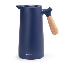 Garrafa Térmica Café Chá Suco Bule Térmico Azul 1 Litro Elegance Termopro