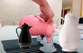 Garrafa Térmica café cores rosa, branco ou preta, Vintage de 1 Litro ideal para cantinho do café