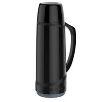 Garrafa Térmica Café e Chá 1 Litro Preta Lisa SOPRANO Garrafa Térmica Café e Chá 1 Litro Preta Lisa SOPRANO