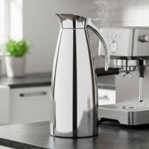 Garrafa Térmica Café Inox Emsa 1,3L Eleganza Sistema Quick Tip Original Alemã