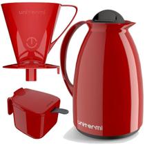 Garrafa Termica Café Kit Pratico Açucareiro + Suporte Filtro