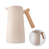 Garrafa Térmica Café Nórdica Bege 1 Lt Cabo Estilo Madeira Garrafa Térmica Café Nórdica Bege 1 Lt Cabo Estilo Madeira