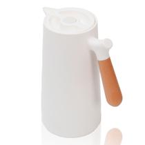 Garrafa Térmica Café Nórdica Cabo de Madeira Isolada Vácuo Garrafa Térmica Café Nórdica Cabo de Madeira Isolada Vácuo