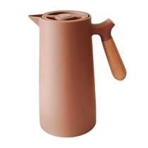 Garrafa Térmica Café Nórdica Nude Cabo De Madeira 1 Litro Garrafa Térmica Café Nórdica Nude Cabo De Madeira 1 Litro