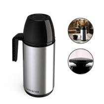 Garrafa Térmica Café Roma 1 Litro Inox Promoção Unitermi Leite Chá Chimarrão Tereré água quente fria 1L