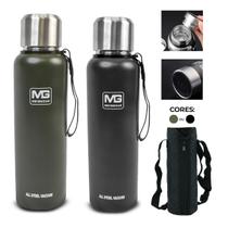 Garrafa Térmica Café Suco Água Aço Inox 1L ou 1,5L C/ Bolsa de Transporte Academia Passeio Caminhada Camping Bebida Quente Gelada Garrafa Térmica Café Suco Água Aço Inox 1L ou 1,5L C/ Bolsa de Transporte Academia Passeio Caminhada Camping Bebida Quente Gelada