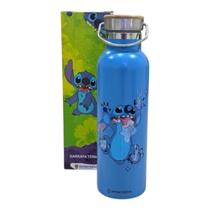 Garrafa Térmica Camp Azul Stitch 600ml Zona Criativa
