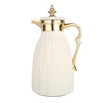 Garrafa Térmica Clássica Branco e Dourado 1L Garrafa Térmica Clássica Branco e Dourado 1L