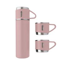 Garrafa Térmica com 3 Canecas Tampas Acampar Viajar Café Cozinha 5803 - NEHC