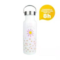 Garrafa termica com alca - calmomila branca uatt